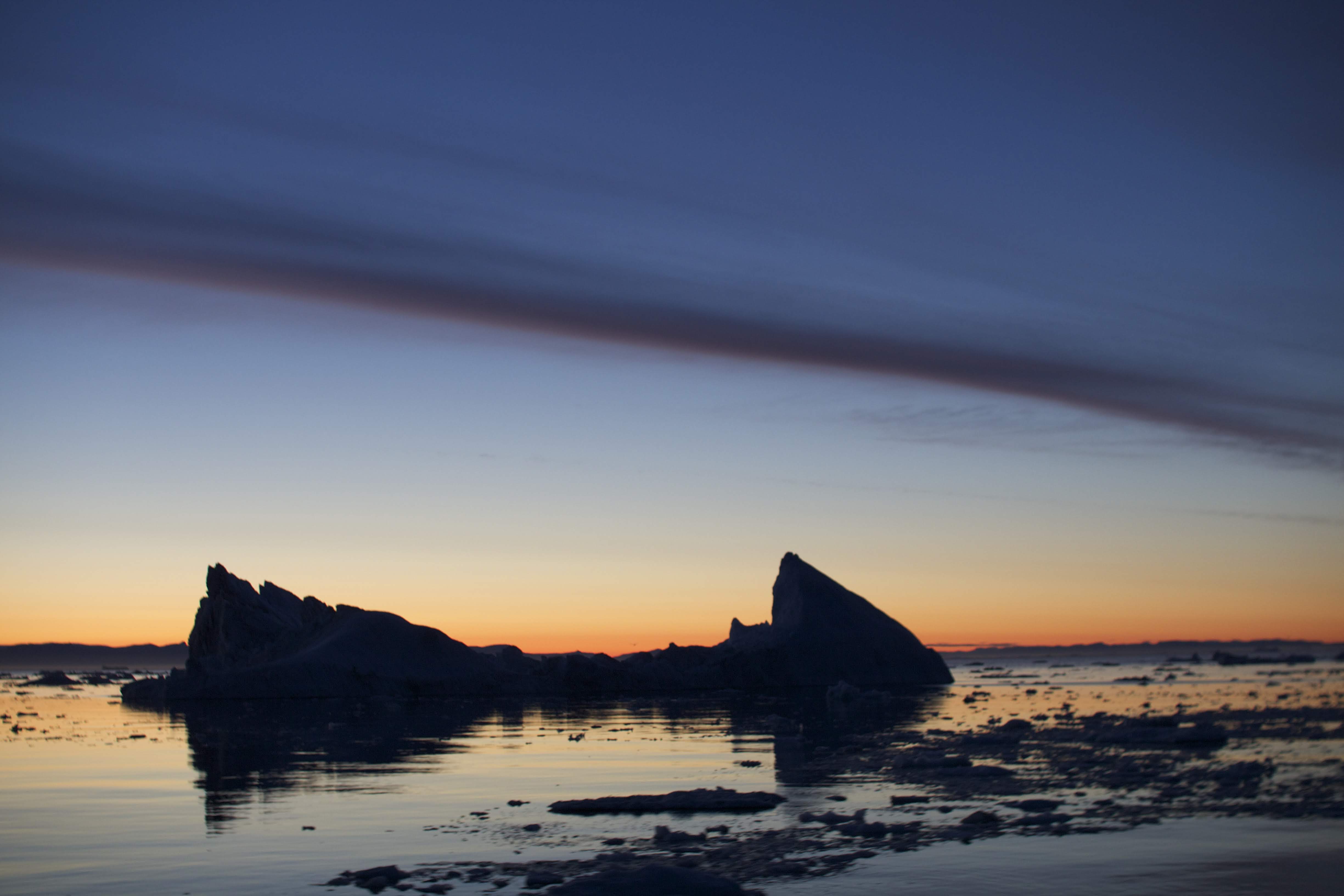 Ilulissat Icefjord with icebergs